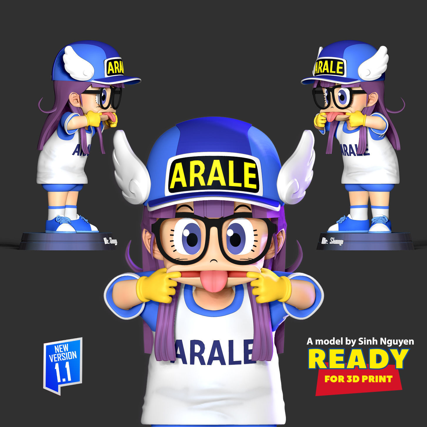 Naughty Arale Norimaki 3D print model_1