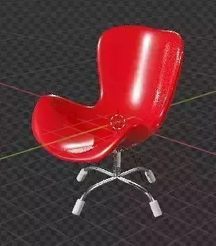 A Red Modern Style Office Chair Plastic Lounge
