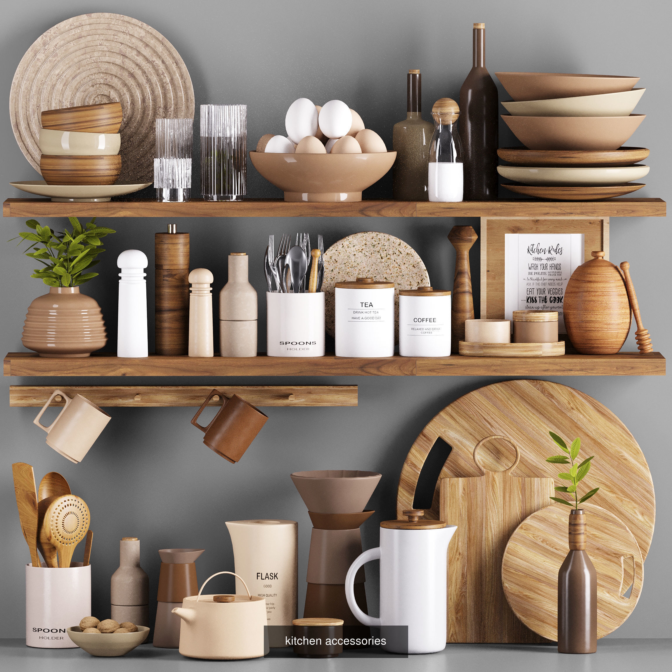 kitchen accessories 3D Model Collection_2