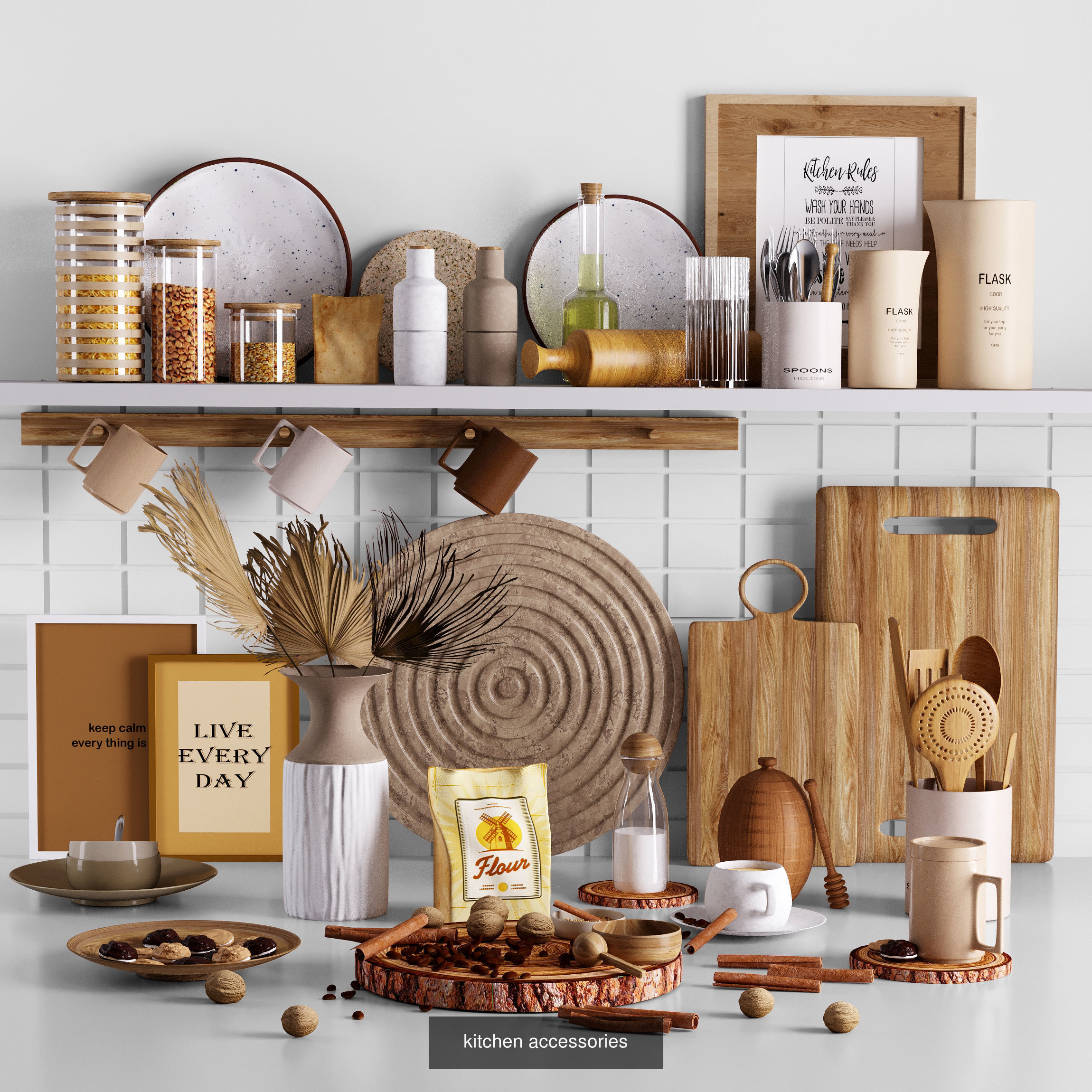 kitchen accessories 3D Model Collection_1