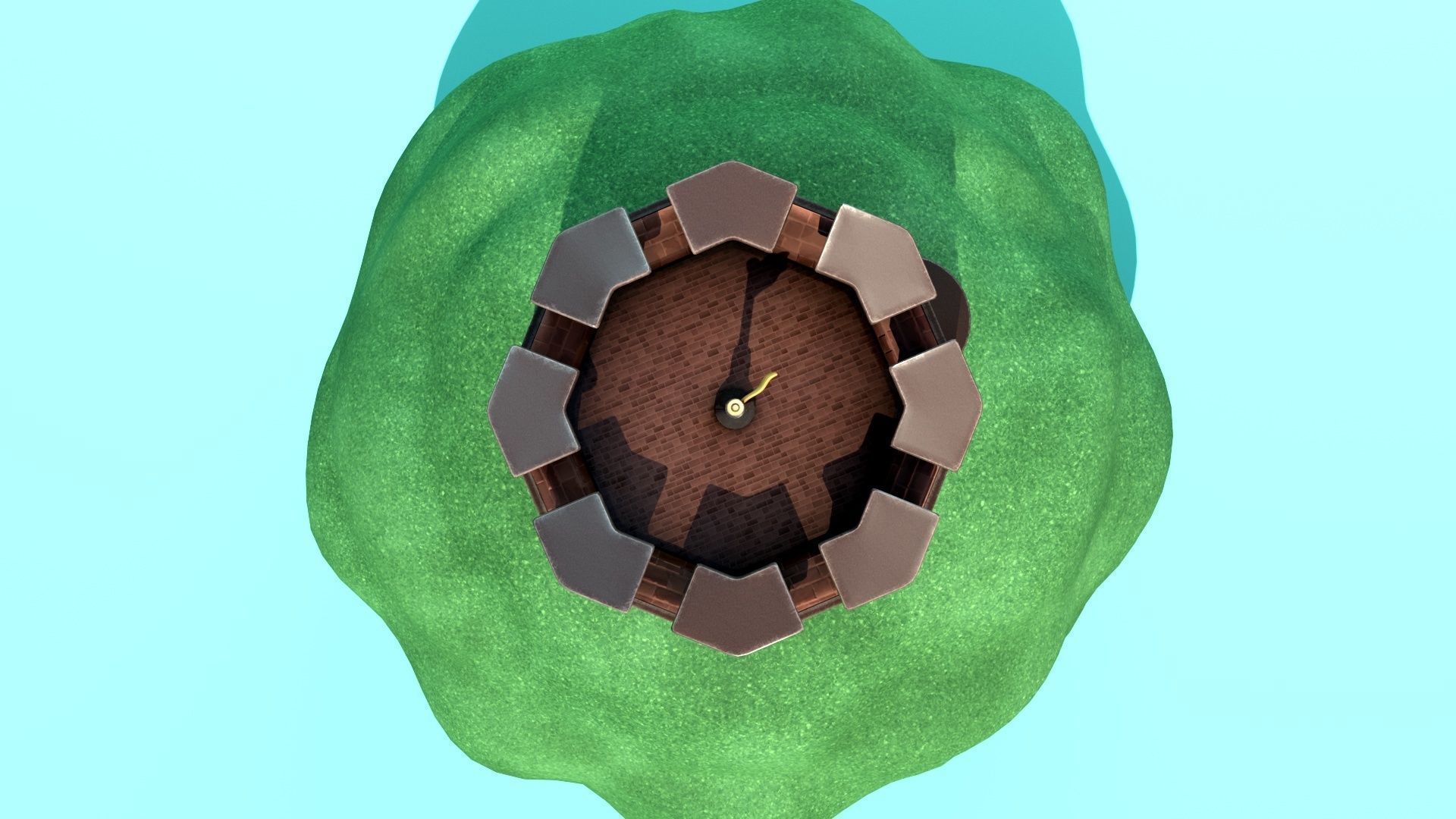 Stylized Gediminas Castle Tower 3D model_5