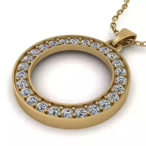 3d-model Round jewel pendant