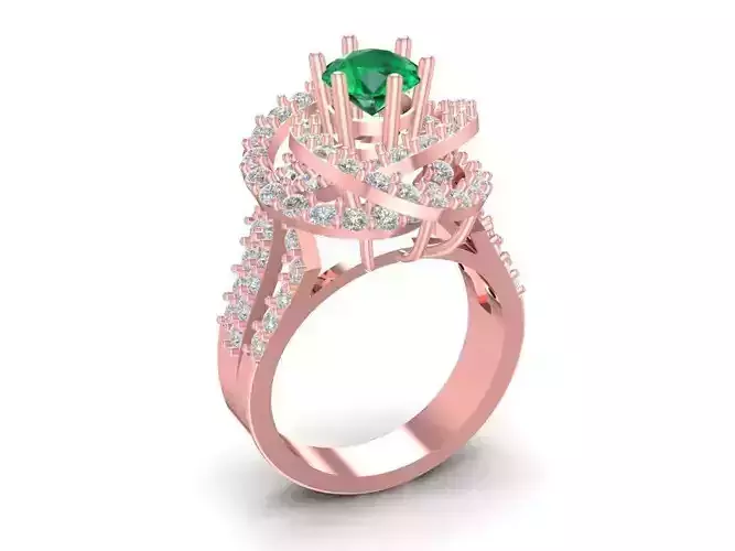 Diamond Rose Ring for Women 730
