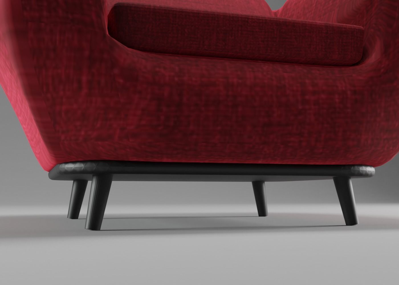 Single Sofa 3D-Model Low-poly 3D model_3