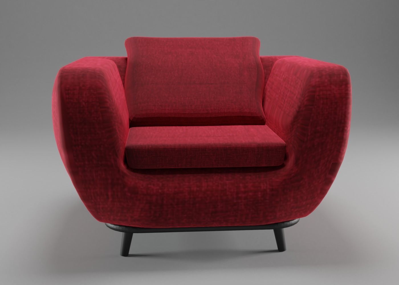 Single Sofa 3D-Model Low-poly 3D model_1