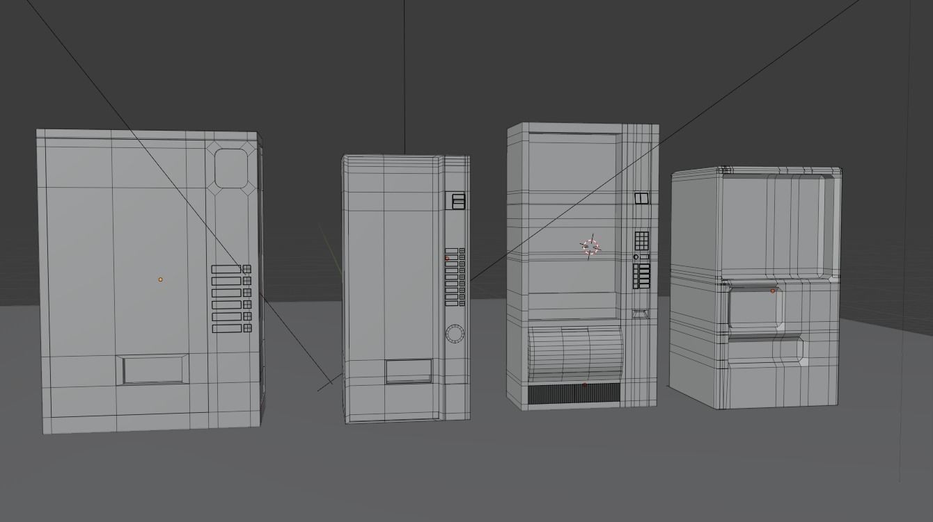 Vending Machine Collection- Pack of 4 Low-poly 3D model_7