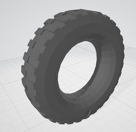 Tire for vintage wired RC car D40X10 mm 3D print model