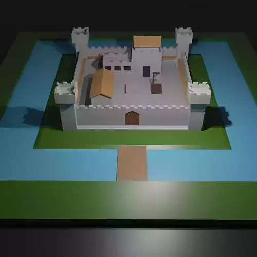 Low Poly Castle Game Assets