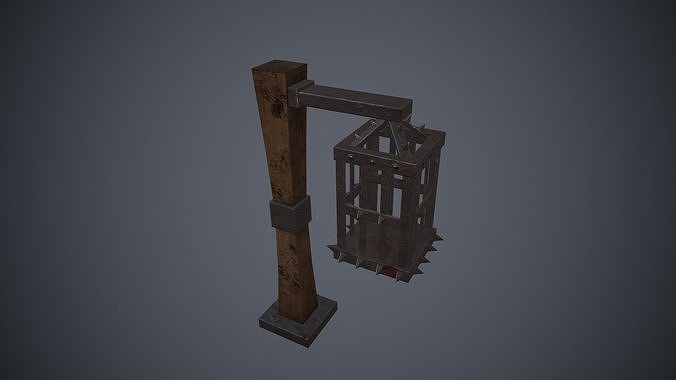 Hanging cage  Free low-poly 3D model