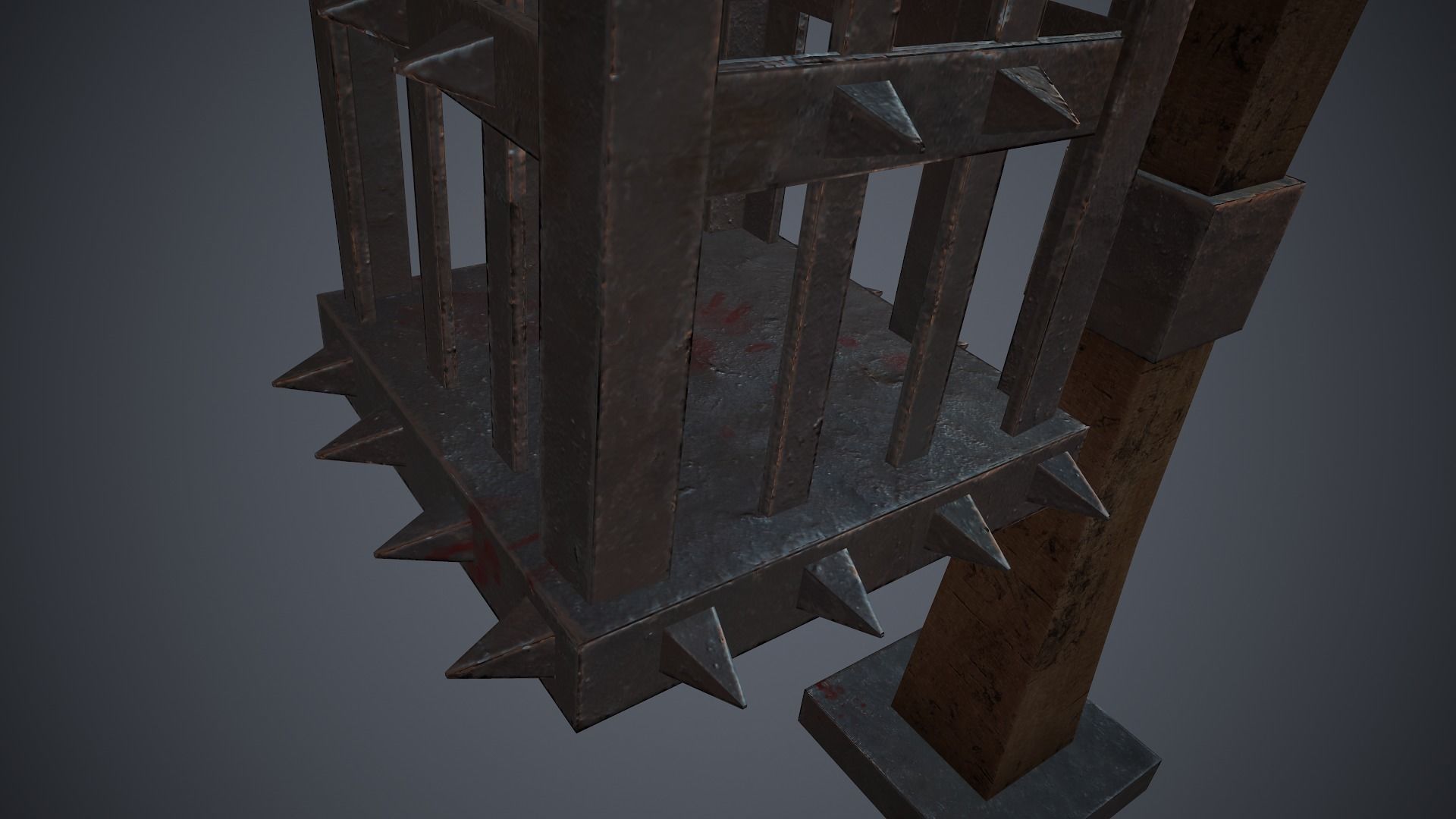 Hanging cage Free low-poly 3D model_4