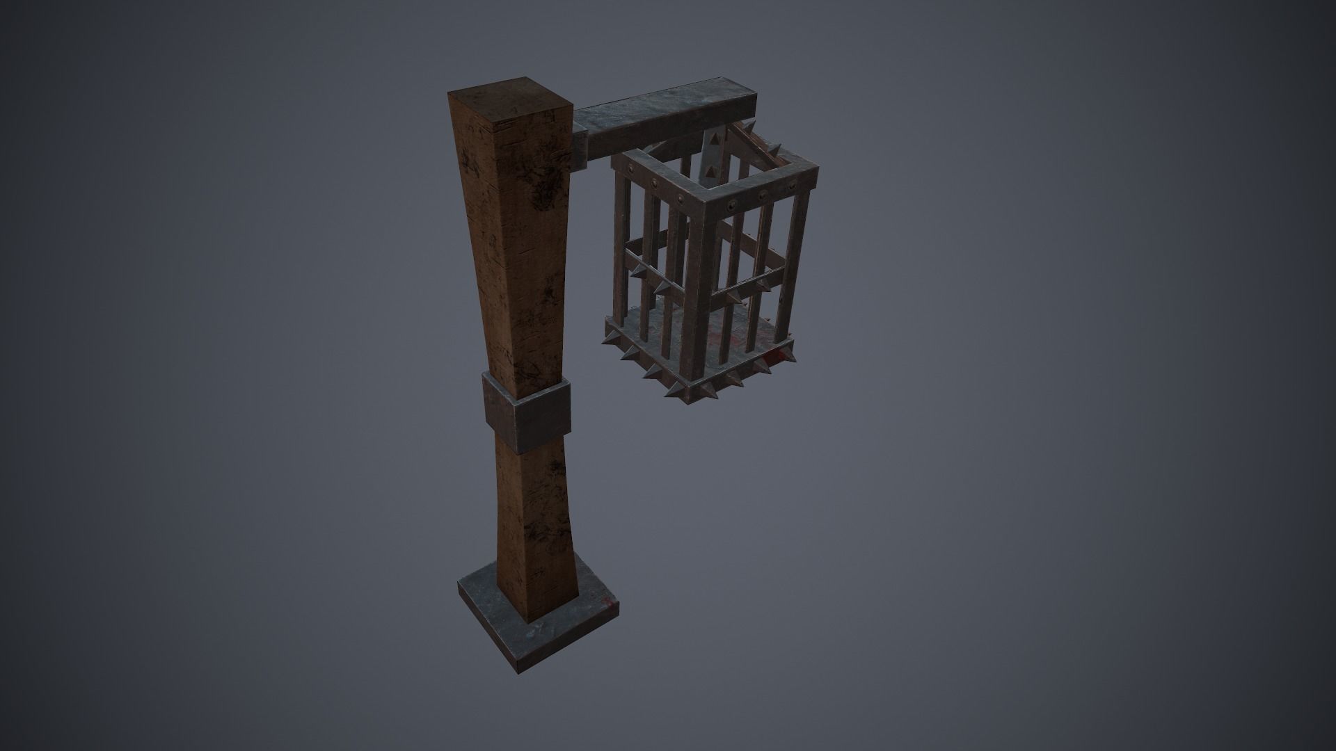Hanging cage Free low-poly 3D model_5