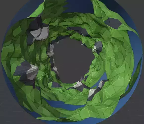 Oneill Cylinder Low Poly Game Assets