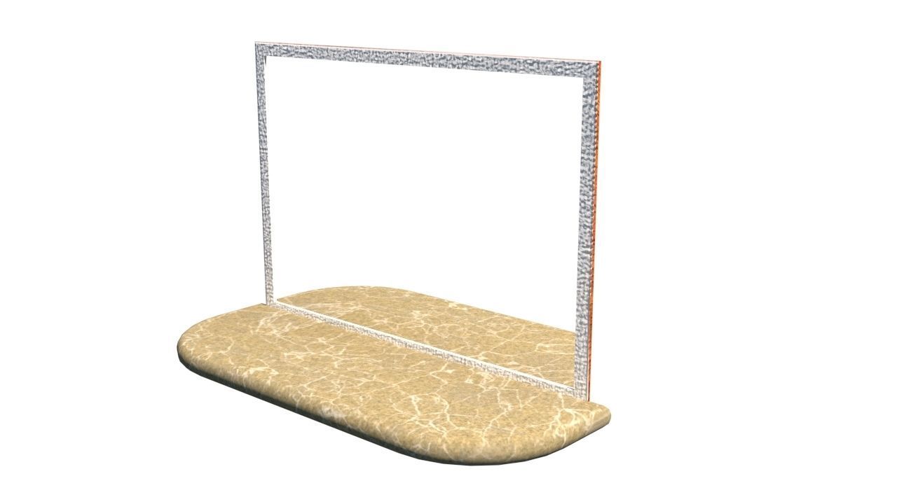 bathroom mirror Low-poly 3D model_1