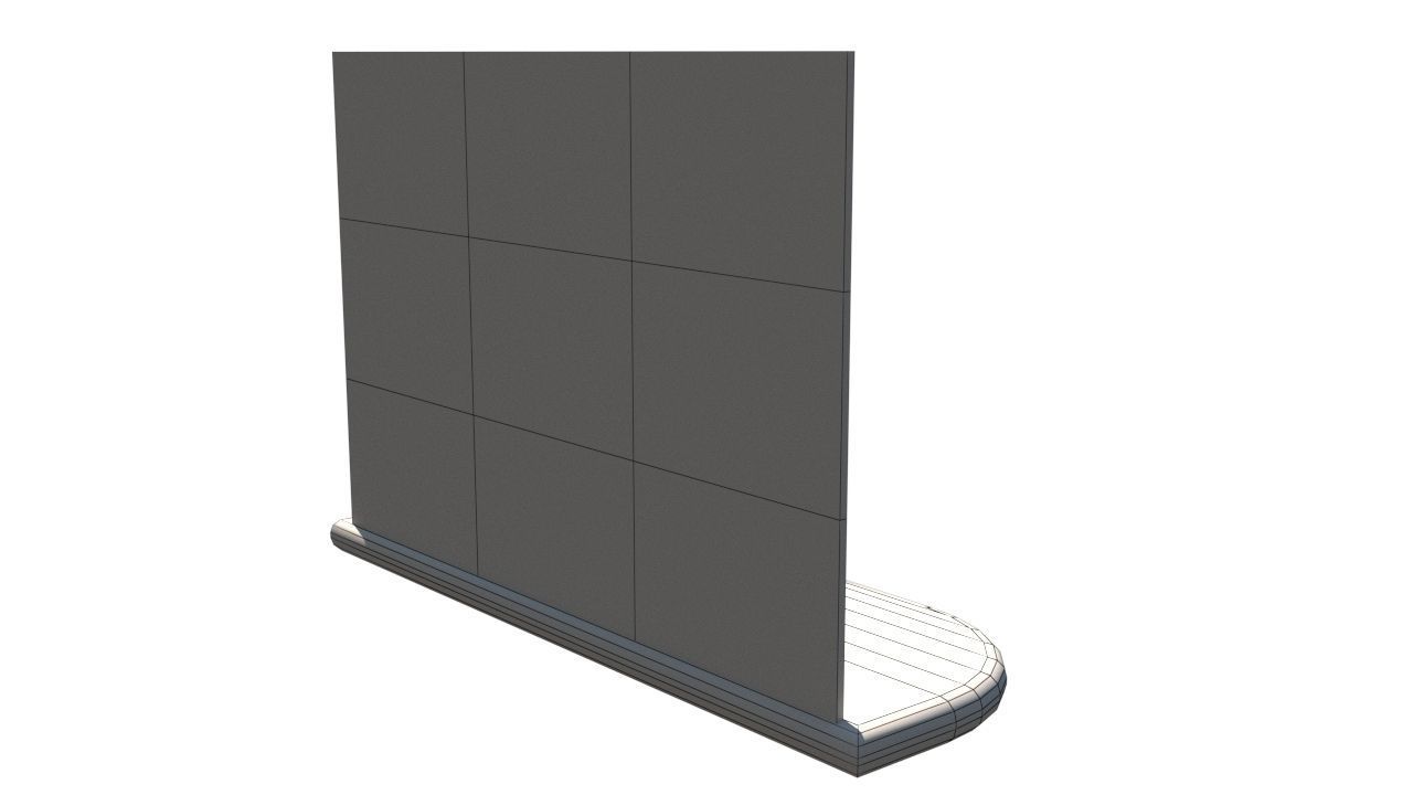bathroom mirror Low-poly 3D model_7