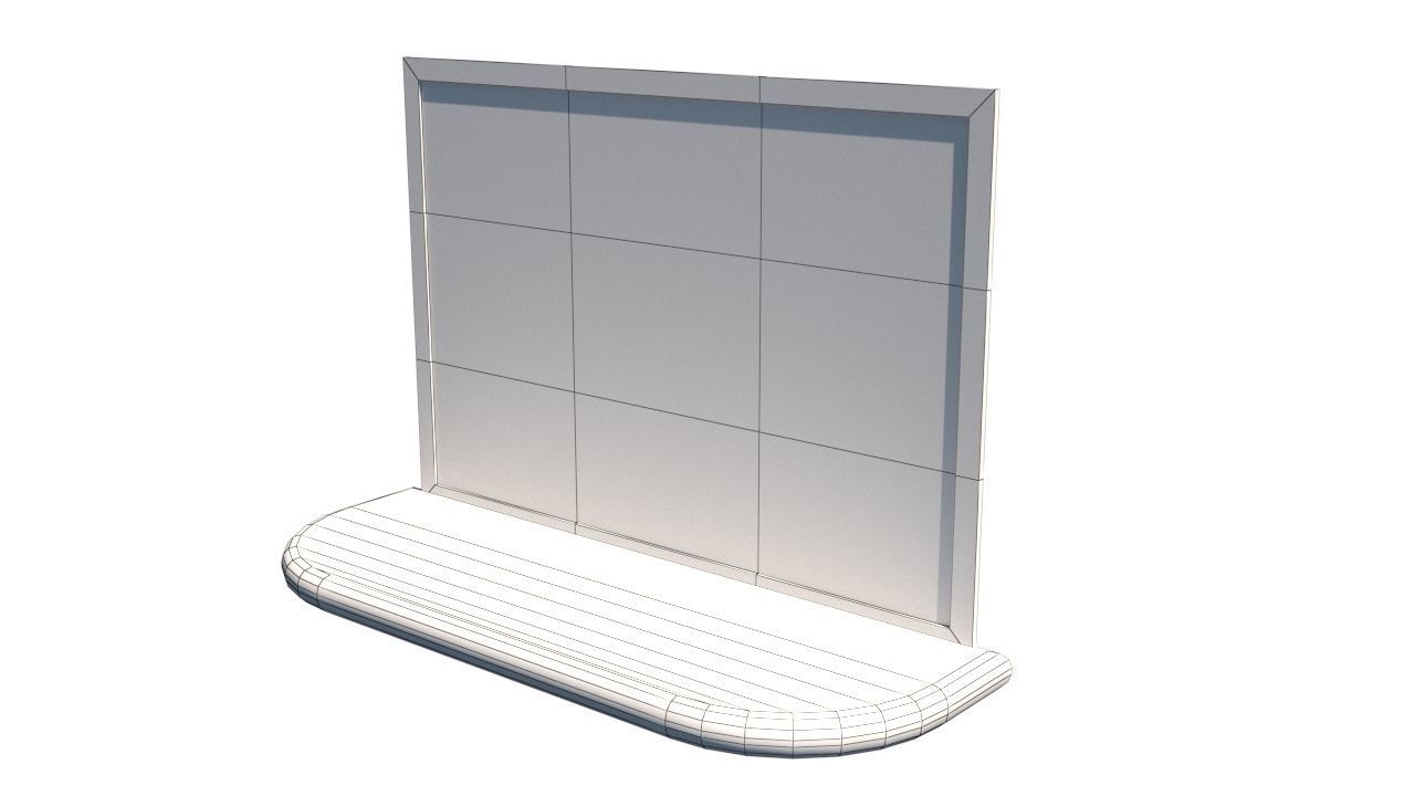 bathroom mirror Low-poly 3D model_5