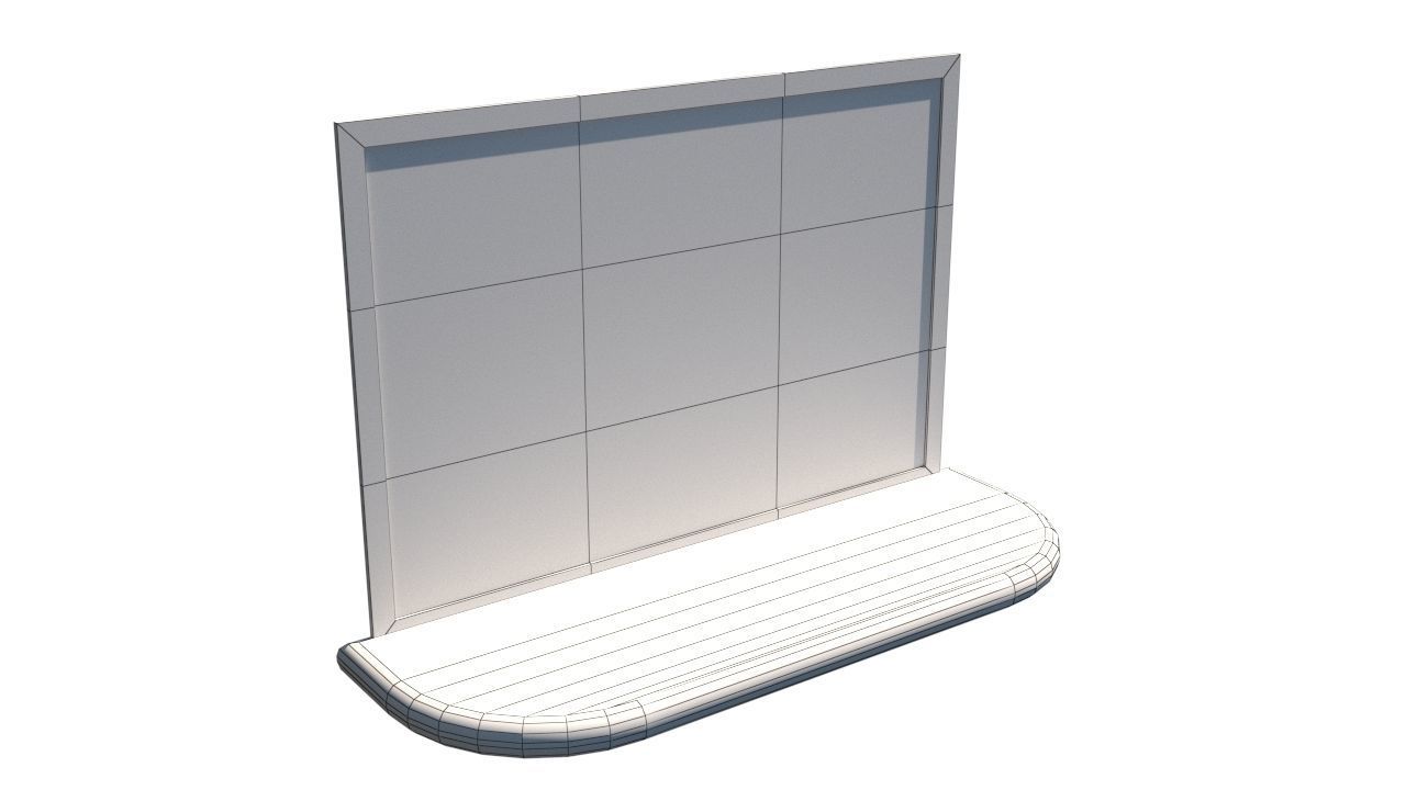 bathroom mirror Low-poly 3D model_6