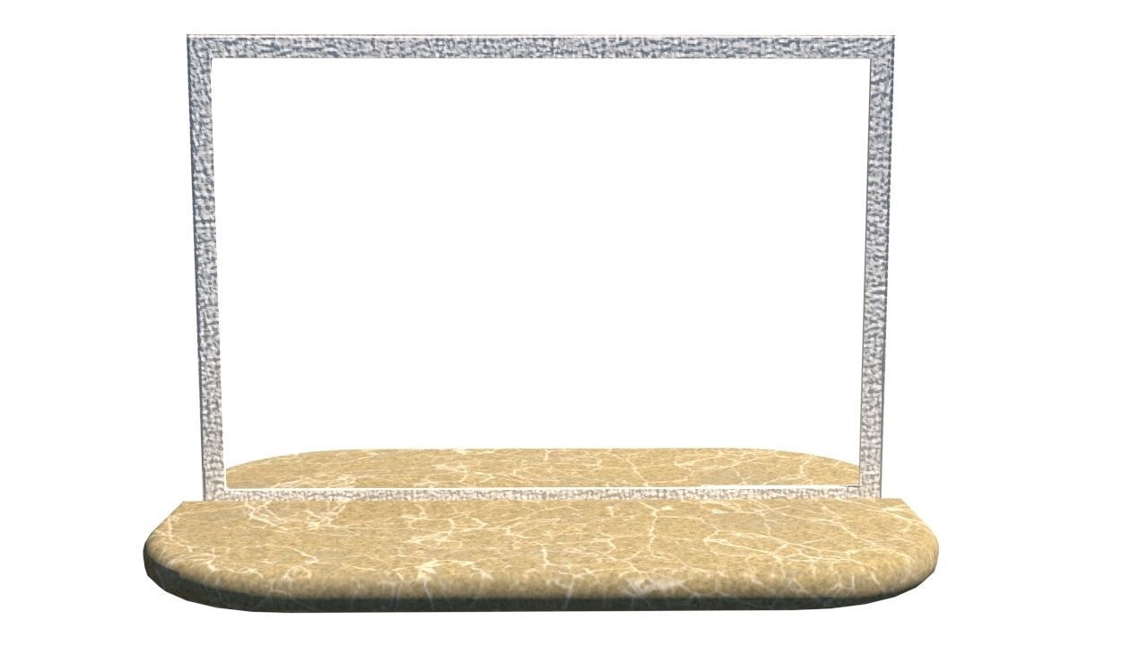 bathroom mirror Low-poly 3D model_3