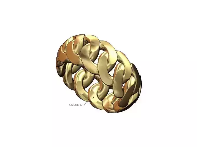 Chunky 11mm wide rounded cuban link band