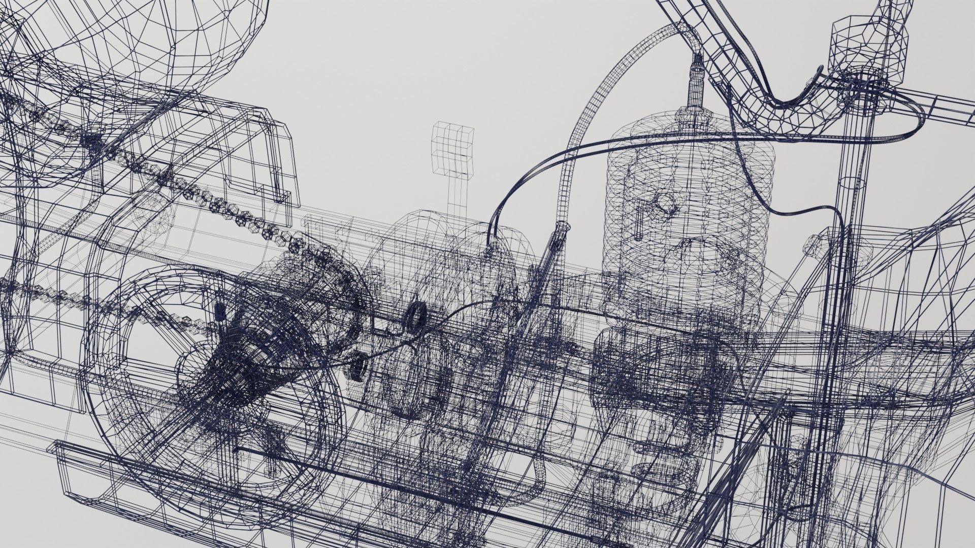 1921 Ner-a-car classic bike red PBR textured model 3D model_15