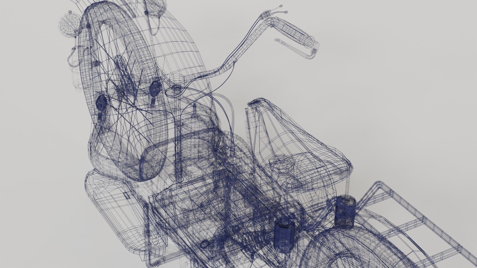 1921 Ner-a-car classic bike red PBR textured model 3D model_18