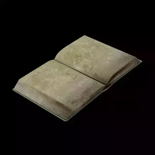 Old Book Openable Low-poly 3D model