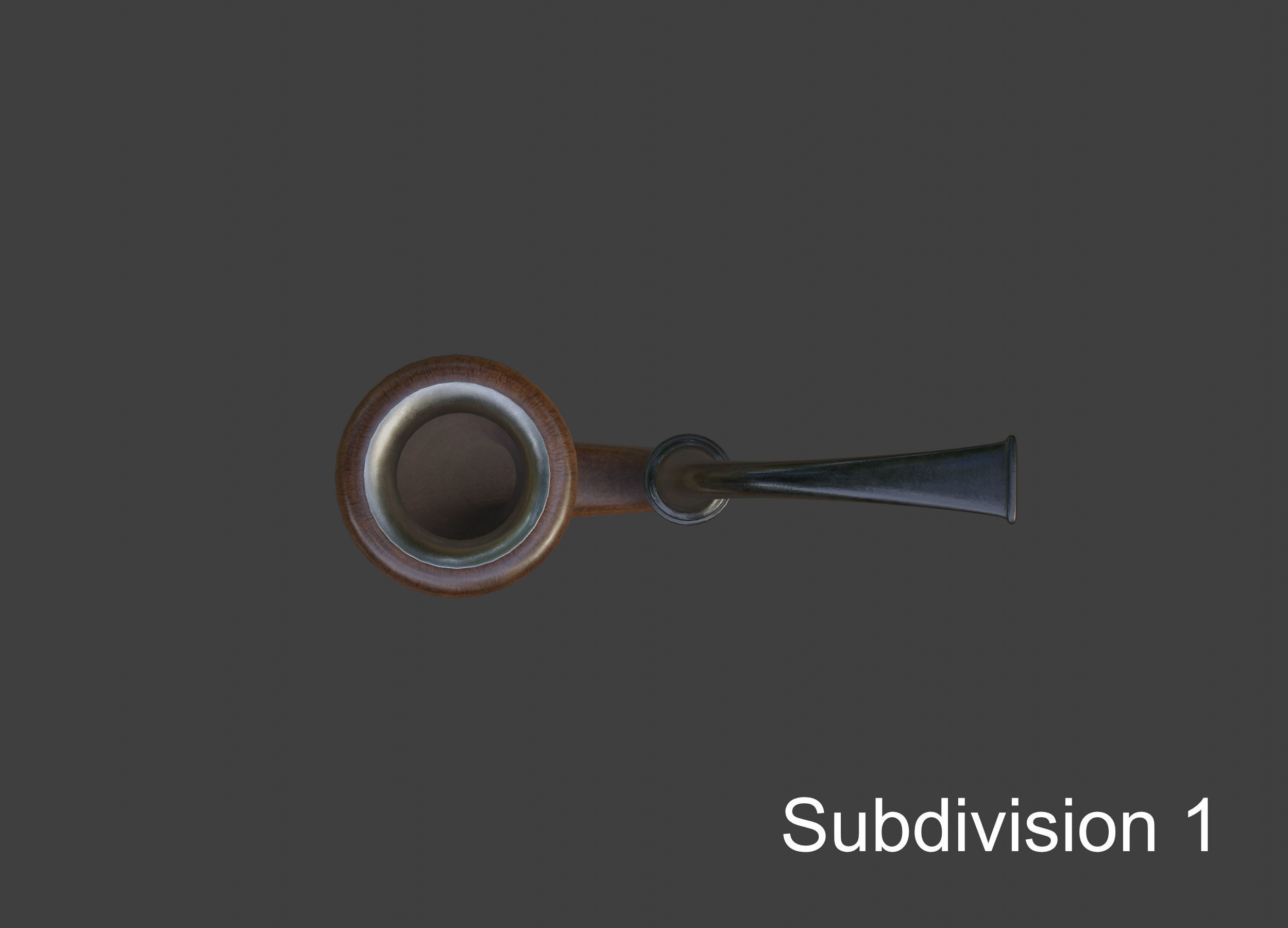 Vintage wooden tobacco pipe smoking 3D model_33