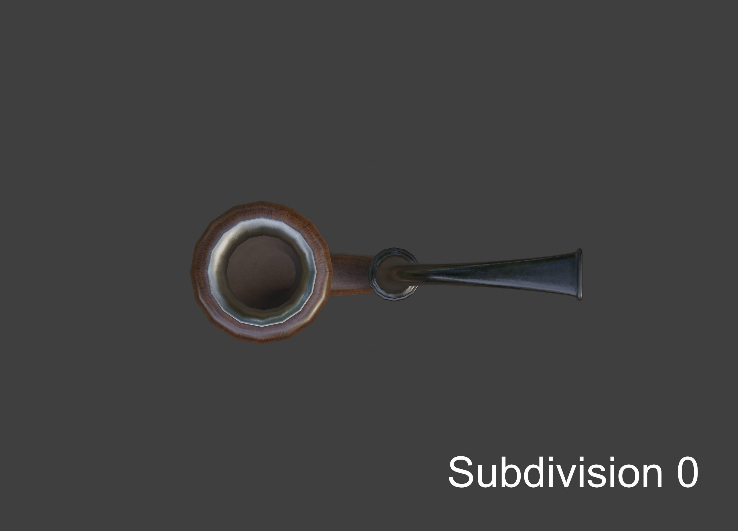 Vintage wooden tobacco pipe smoking 3D model_32