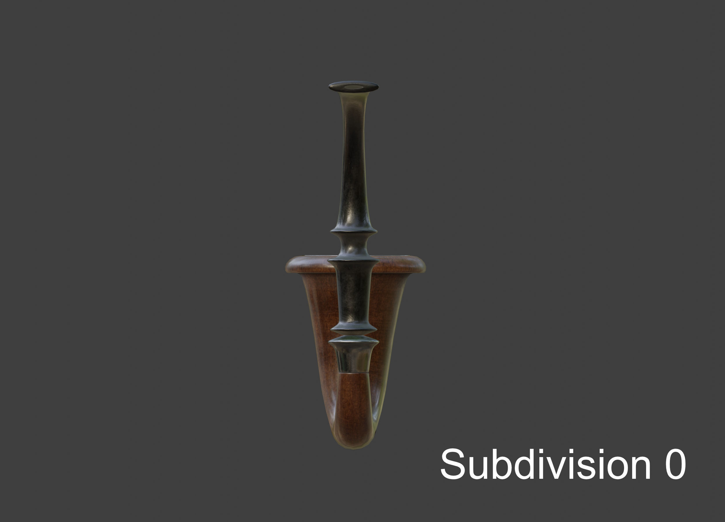 Vintage wooden tobacco pipe smoking 3D model_30
