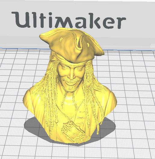 Bust Jack Sparrow 3D print model_3