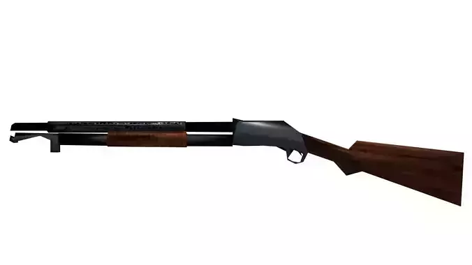 PS1 or N64 Style Shotgun 3D Model