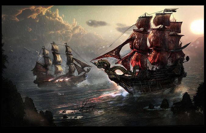 Ship sails for Ship 3D model