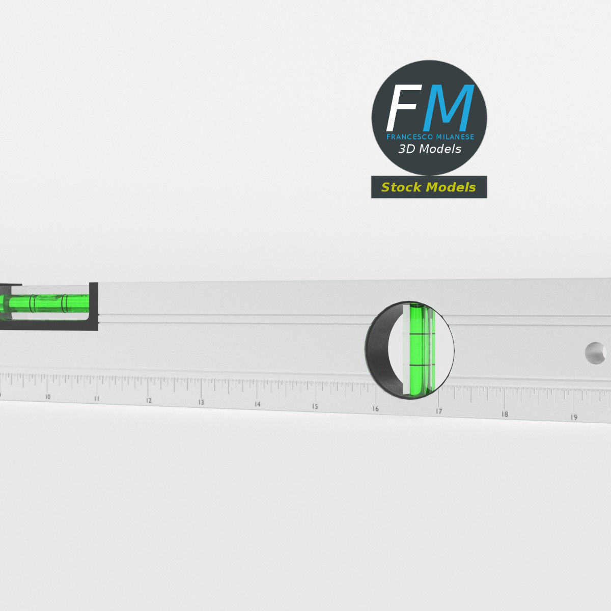Spirit level 3D model_4