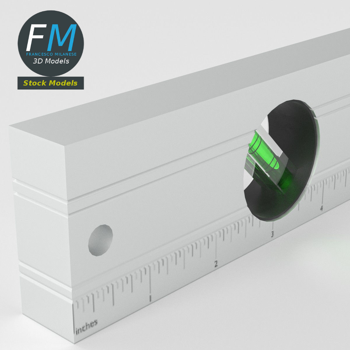 Spirit level 3D model_5