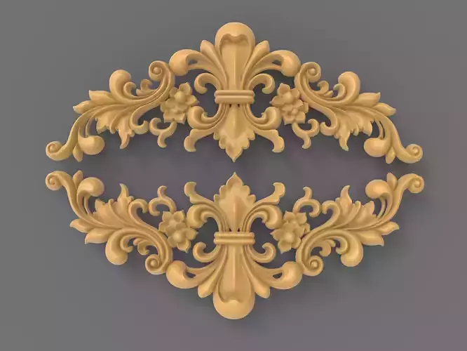 Floral Wood Carving for Furniture - 2