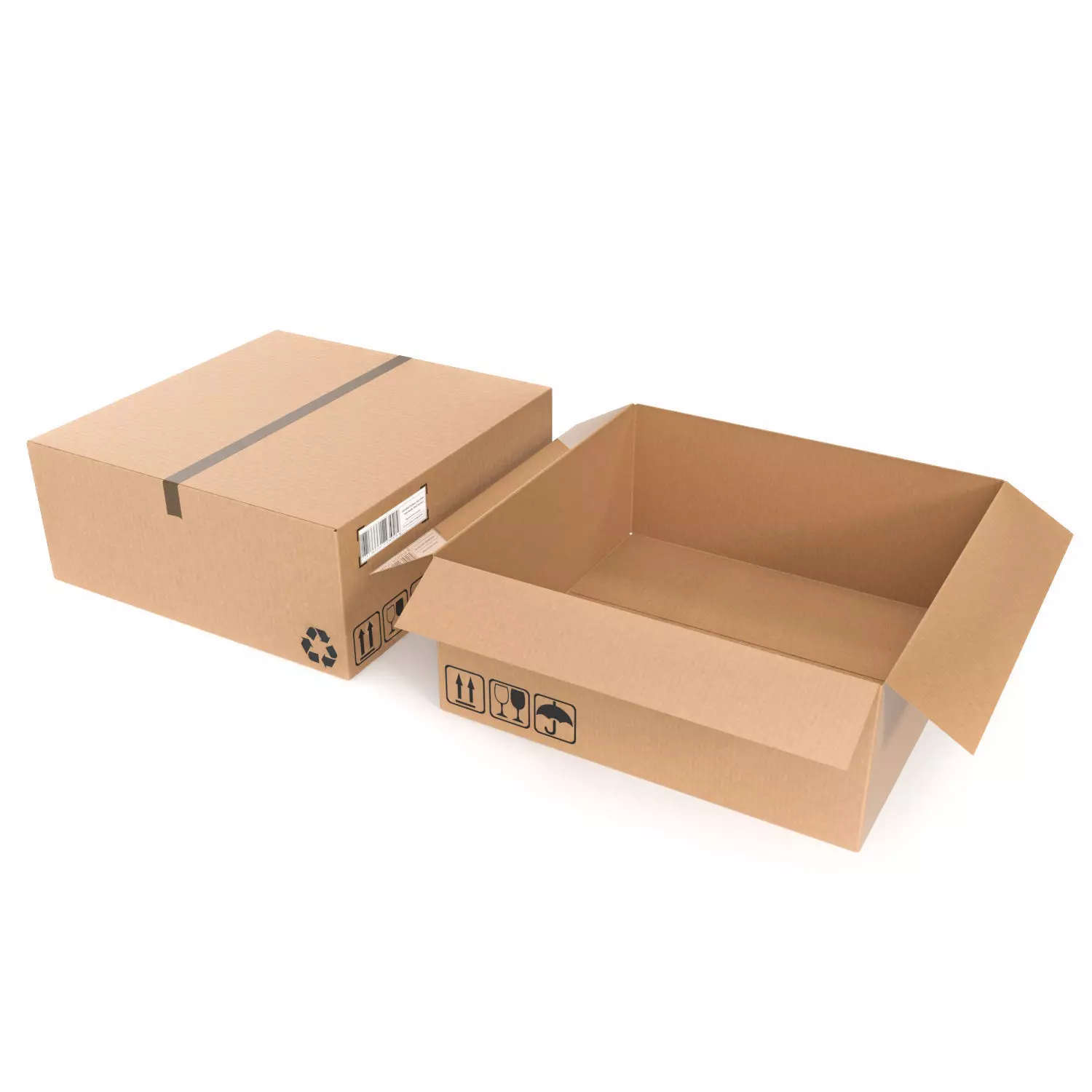 Cardboard boxes 06 3D Model Collection_0