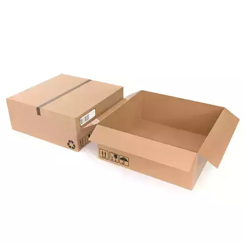 Cardboard boxes 06 3D Model Collection