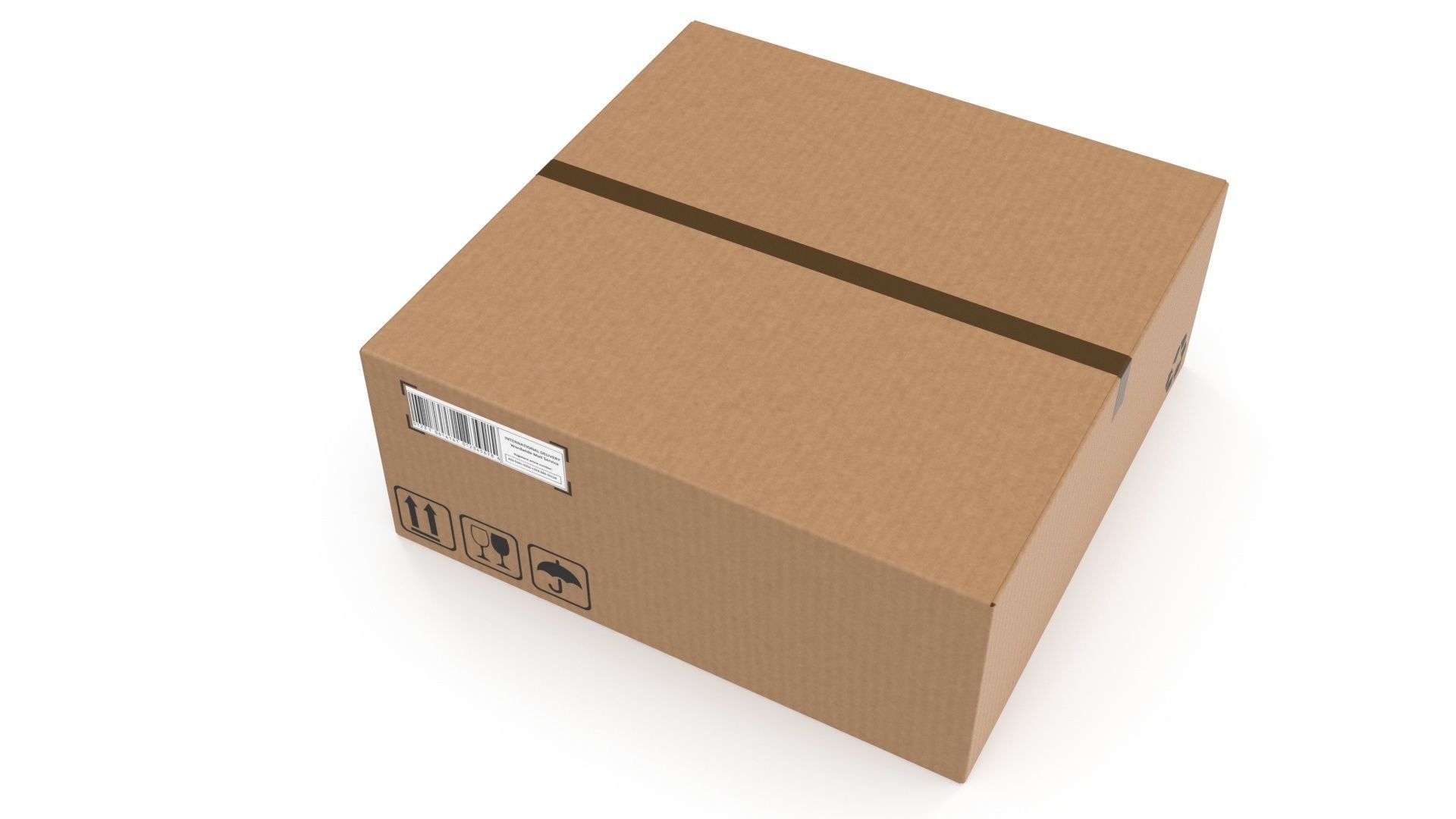 Cardboard boxes 06 3D Model Collection_5