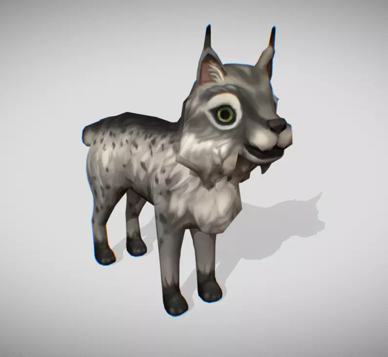 Lynx game-ready Low-poly 3D model_0