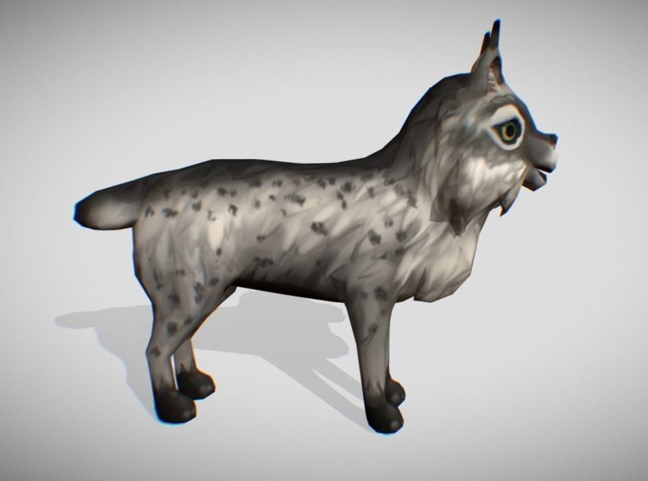 Lynx game-ready Low-poly 3D model_2