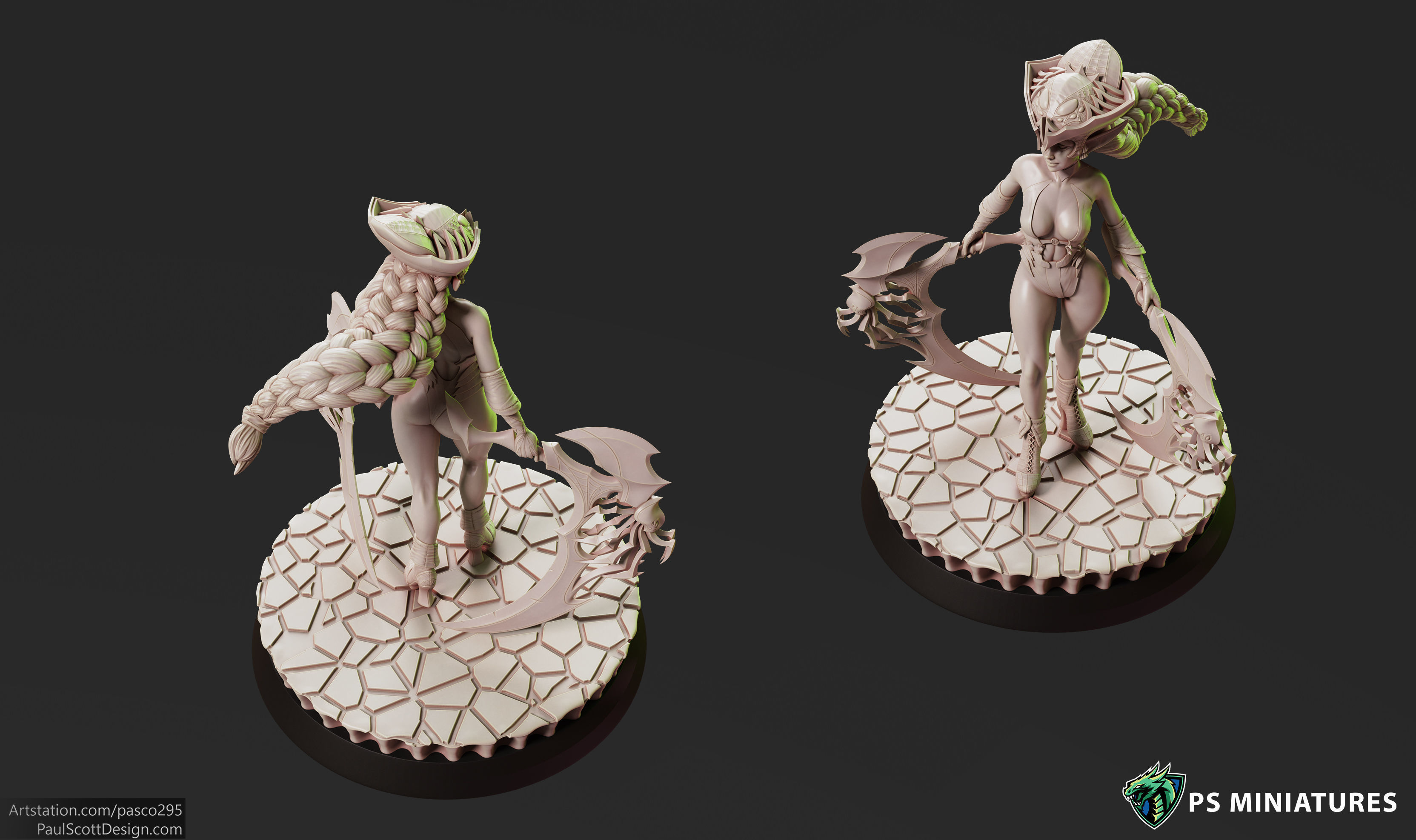 Drow Reaper Pose 2 - Includes Extra Pinup Version 3D print model_8