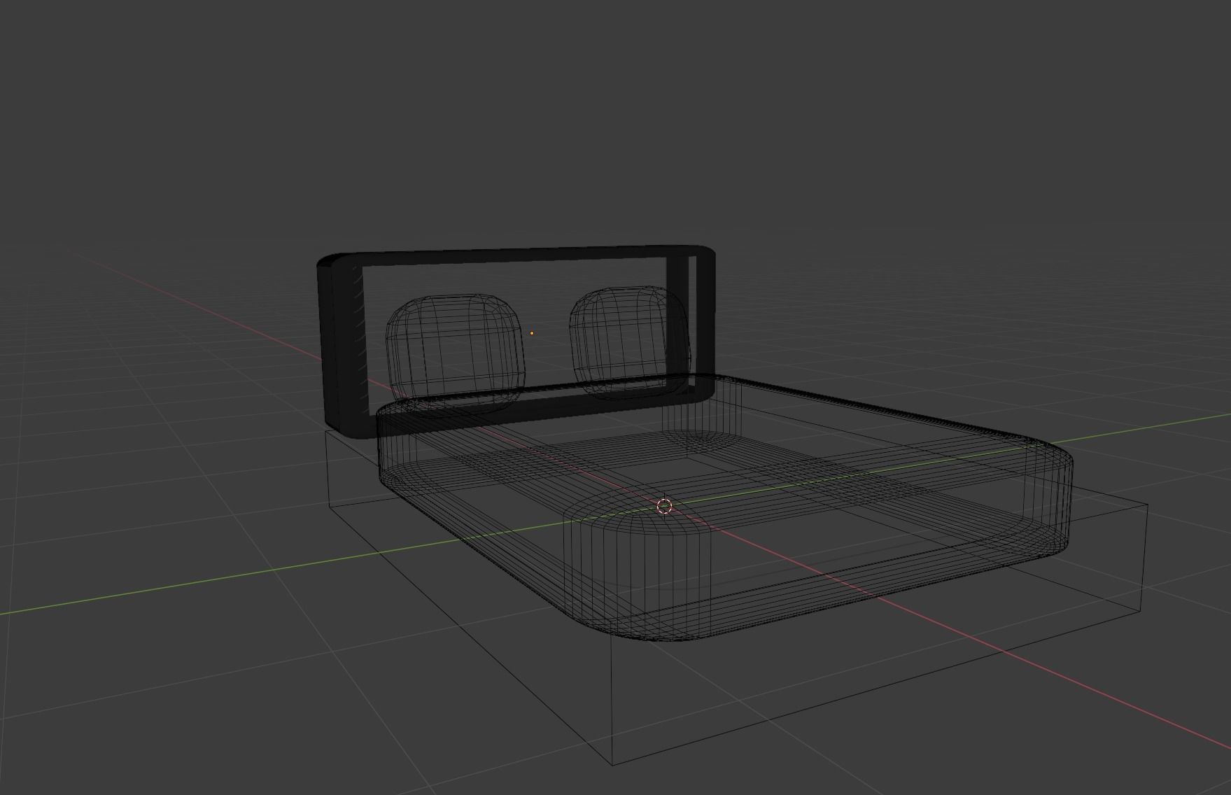 Simple Bed 3D model_4