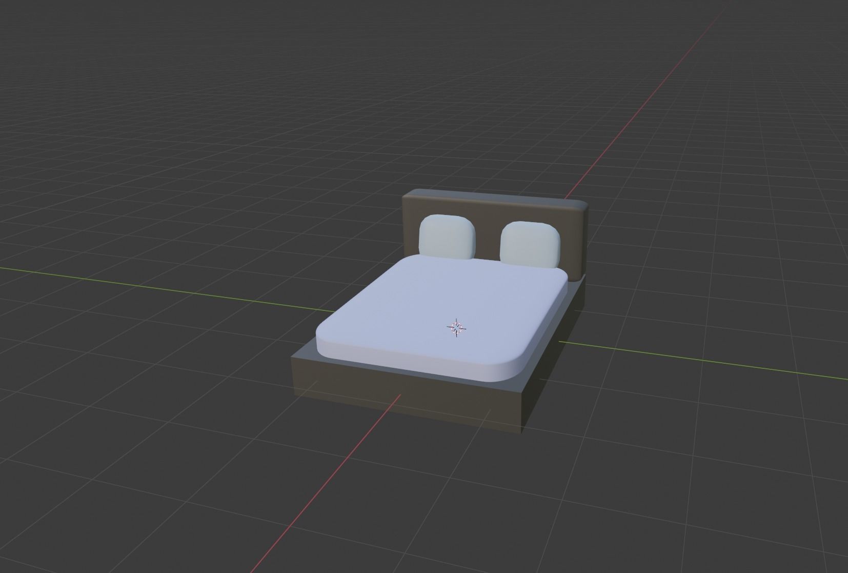 Simple Bed 3D model_2