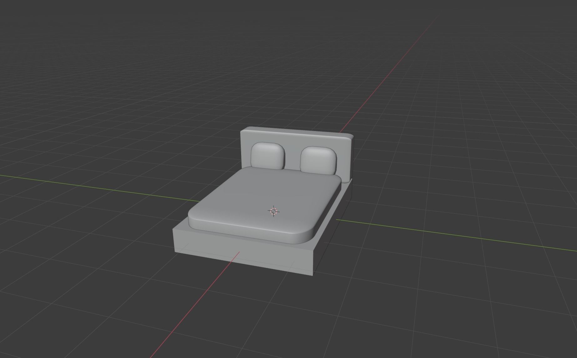 Simple Bed 3D model_3