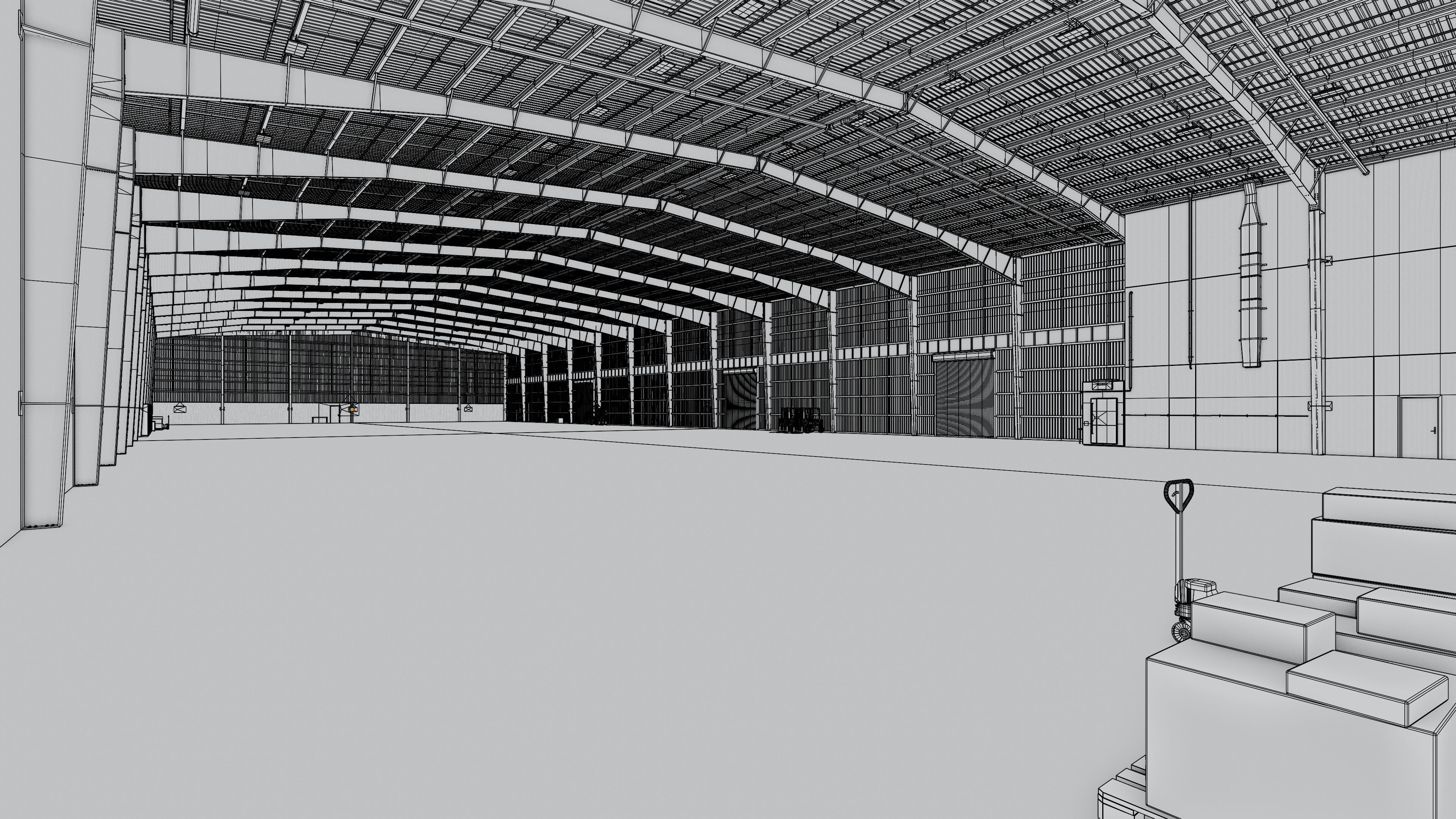 Industrial Warehouse Interior 13 Low-poly 3D model_14