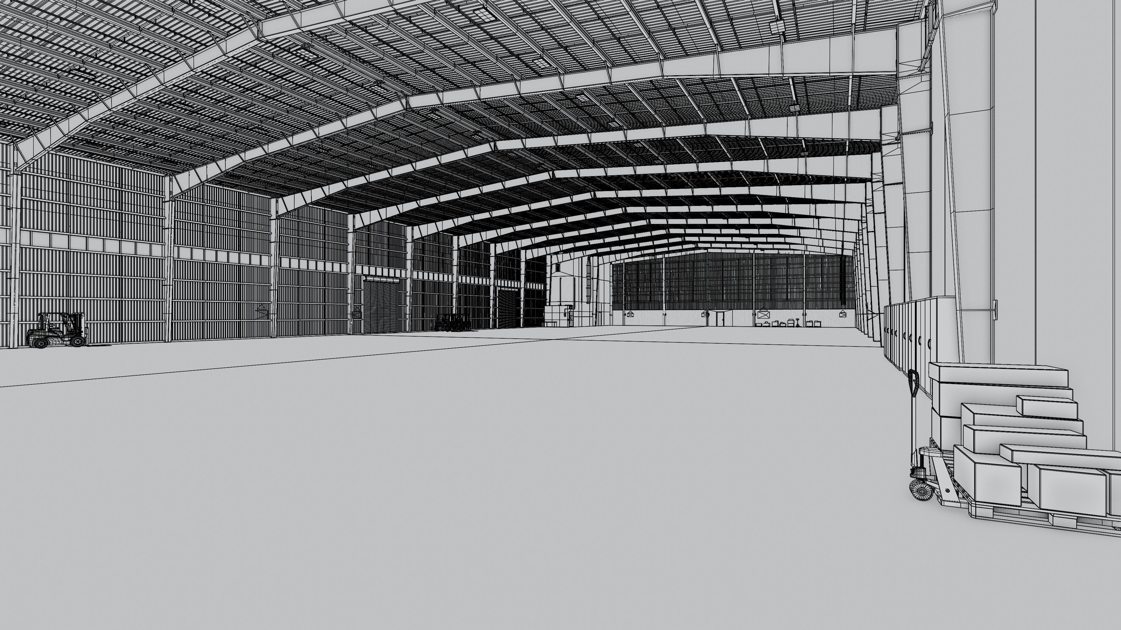 Industrial Warehouse Interior 13 Low-poly 3D model_11