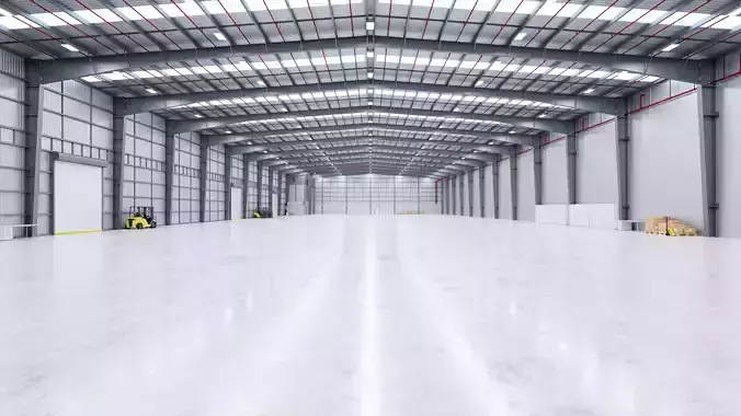 Industrial Warehouse Interior 13 Low-poly 3D model Industrial Warehouse Interior 13 Low-poly 3D model