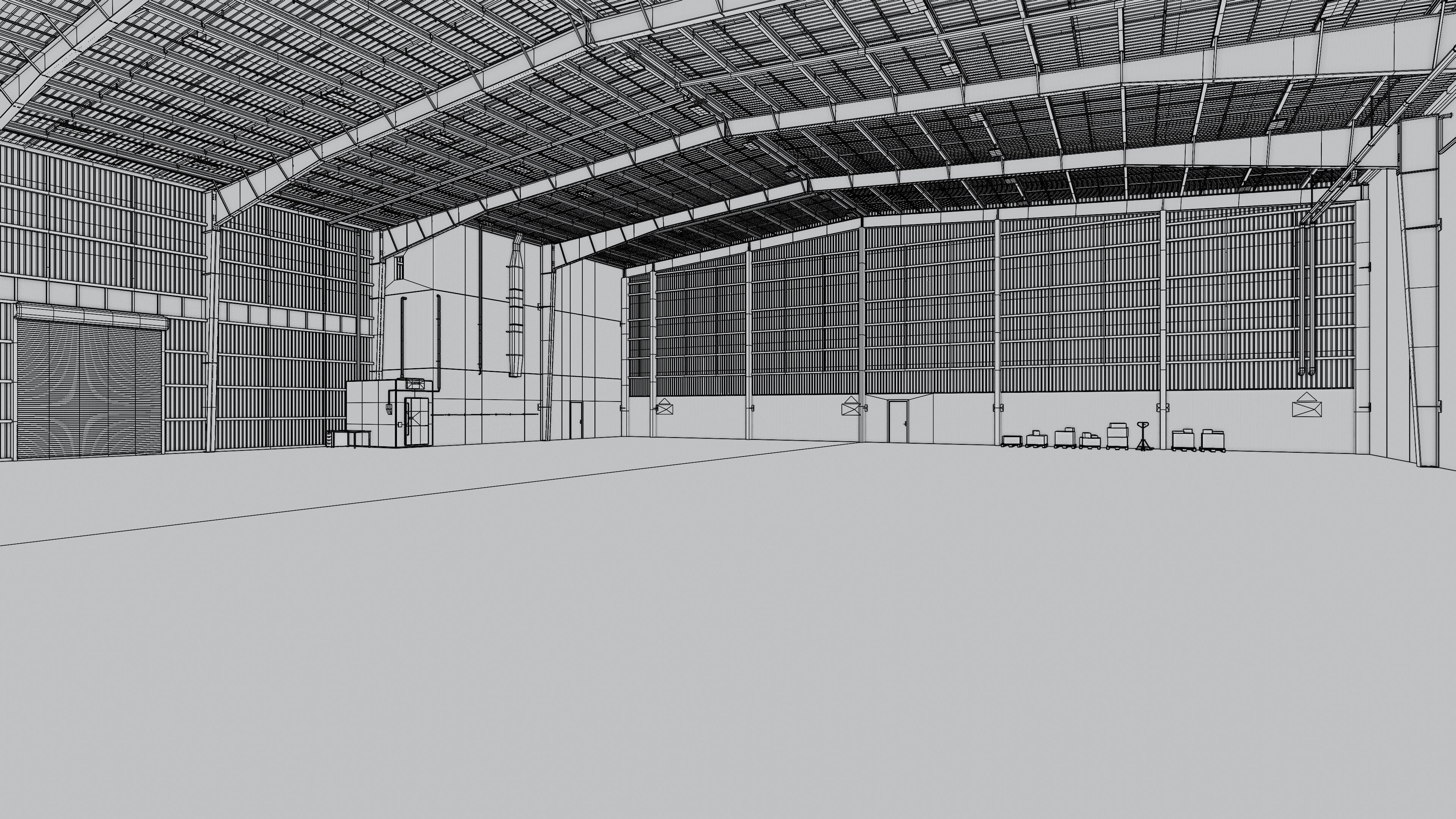 Industrial Warehouse Interior 13 Low-poly 3D model_12