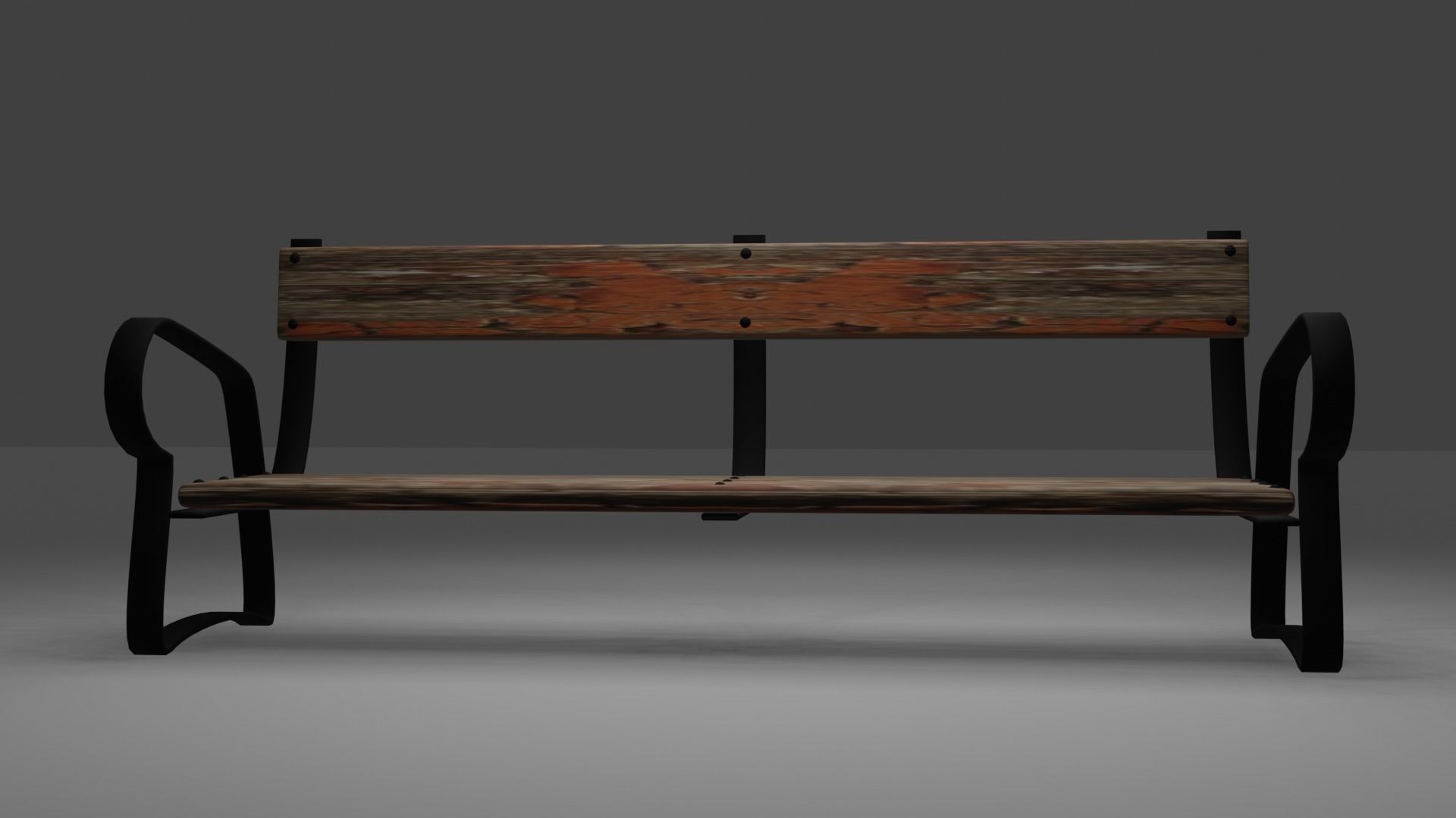 Bench and Rubish Free 3D model_1