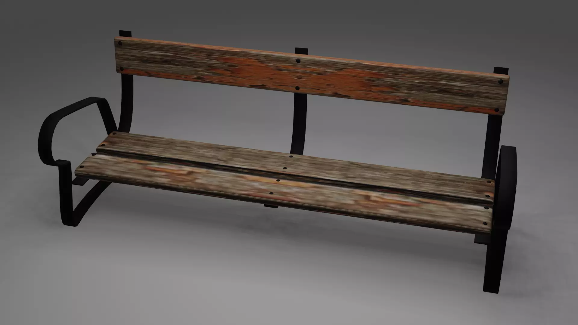 Bench and Rubish Free 3D model_0