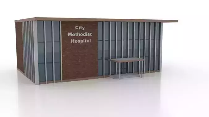 England City Methodist Hospital Low-poly 3D model
